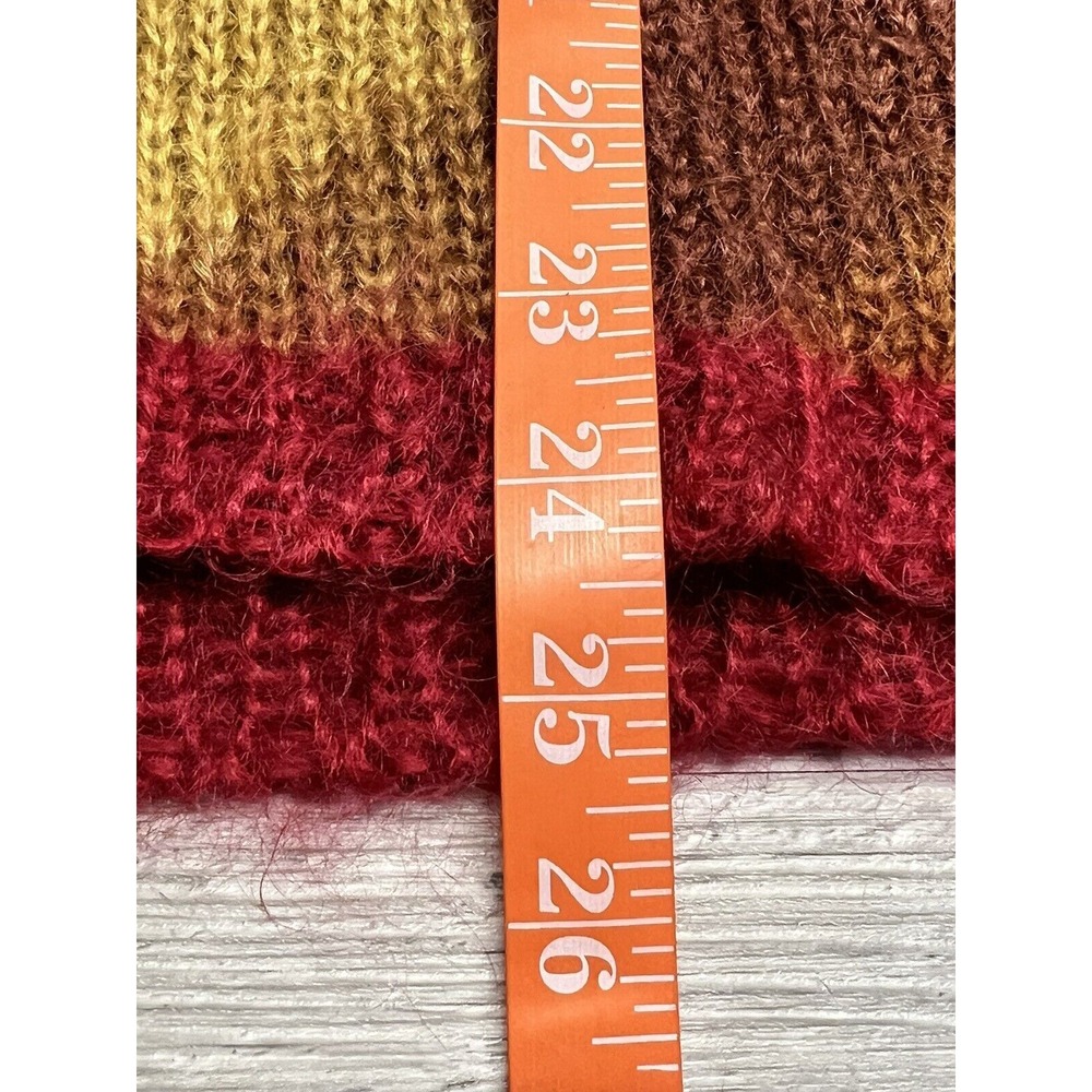 Talbots Cardigan Mohair Blend Fall Warm Colors Geometric Size M Button Up - Picture 7 of 7